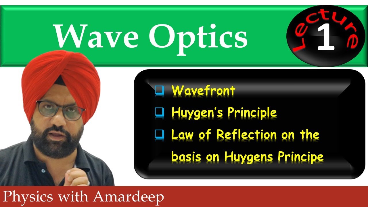 Wave Optics- 1 || Live  ||  Wavefront || Huygens Principle || Law of Reflection