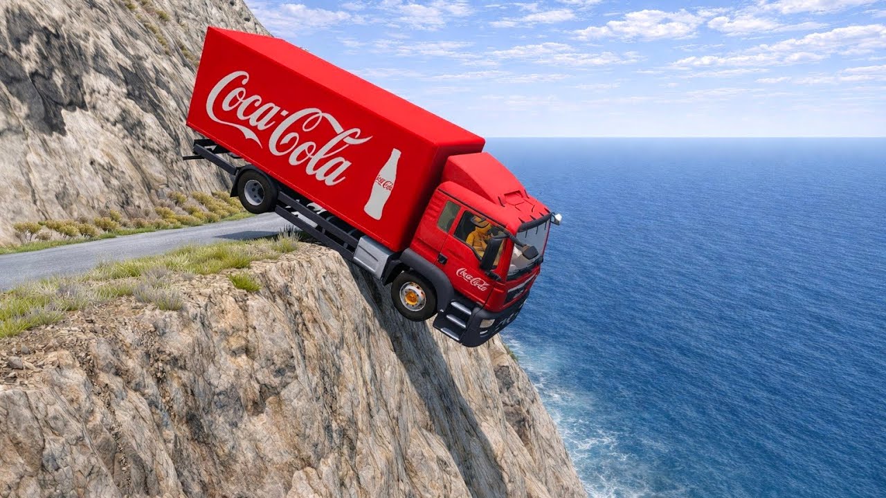 Coca-cola Truck crash on dangerous mountains💥😱 | Beamng drive #76!