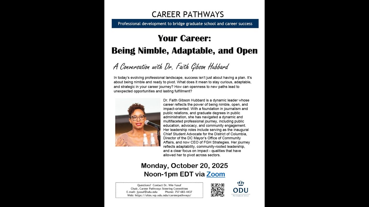 Your Career: Being Nimble, Adaptable, and Open