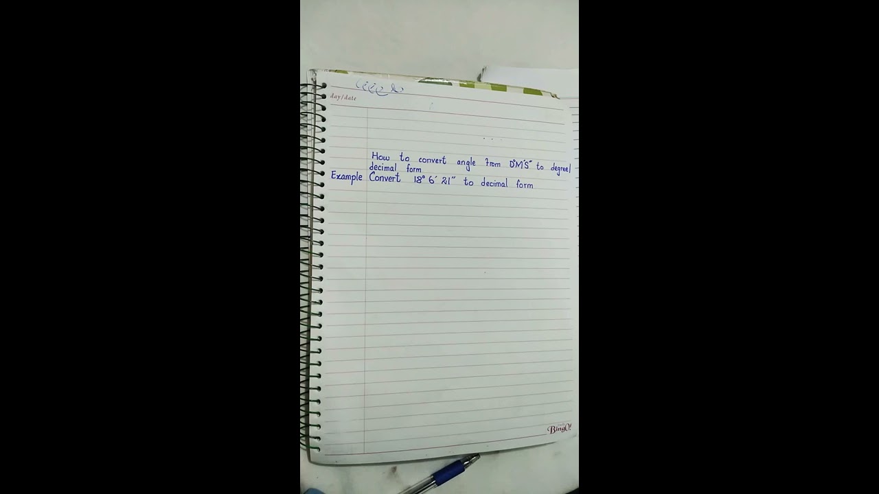 Convert Angle from DMS form to Decimal Form