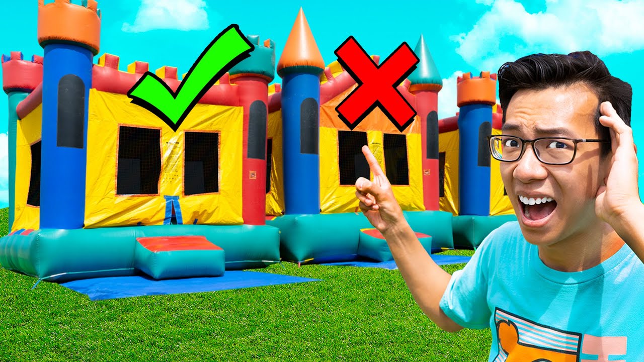DON'T JUMP In WRONG Bounce House w/ My Little Sister!