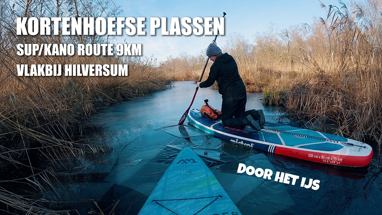 VAST IN HET IJS - SUP/KANO ROUTE Kortenhoefse Plassen 9KM