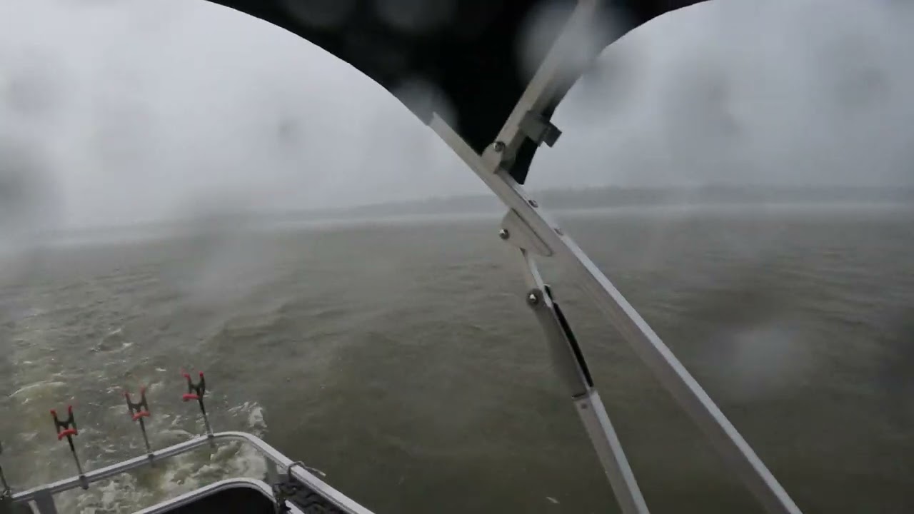 Caught in the rain bait fishing