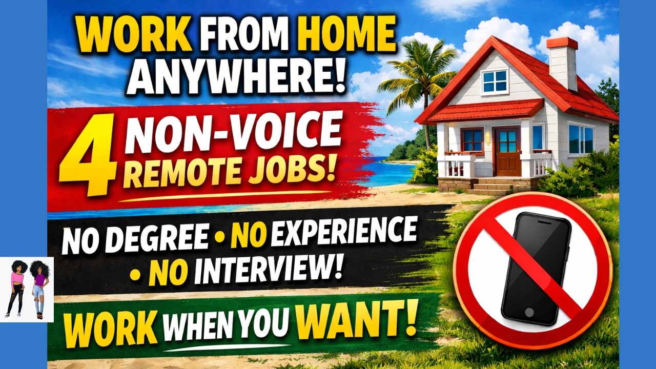 Work From Anywhere | 4 Quiet Non Customer Service Remote Jobs | (No Degree)