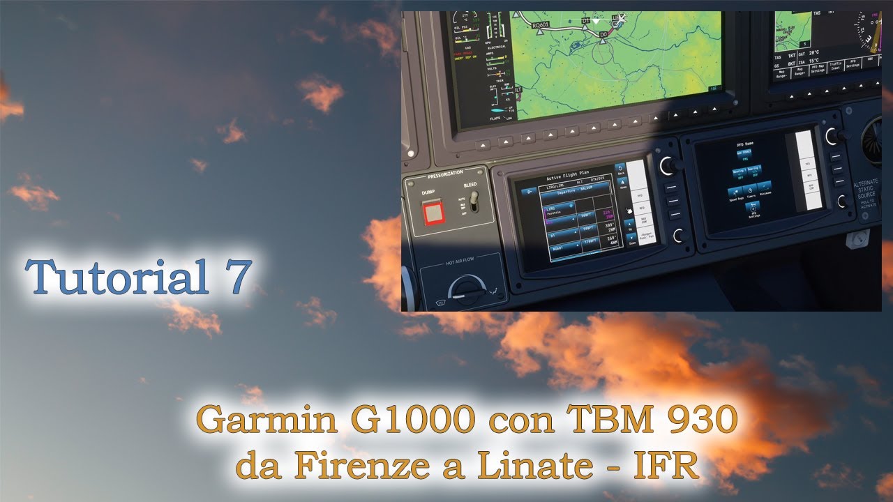 Microsoft Flight Simulator 2020 - Tutorial 7 - Garmin G1000 con TBM 930 da Firenze a Linate - IFR