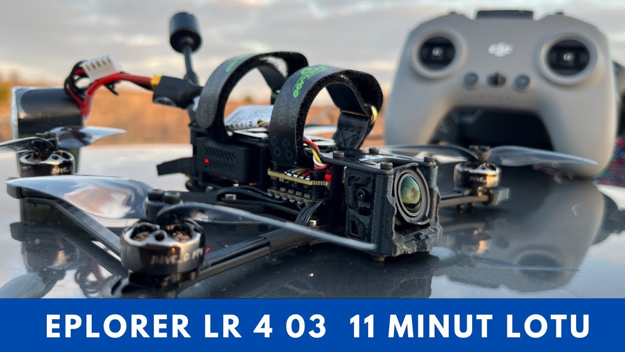 Flywoo Explorer LR 4 O3  - lekki i cichy a lata dłużej niż DJI Avata