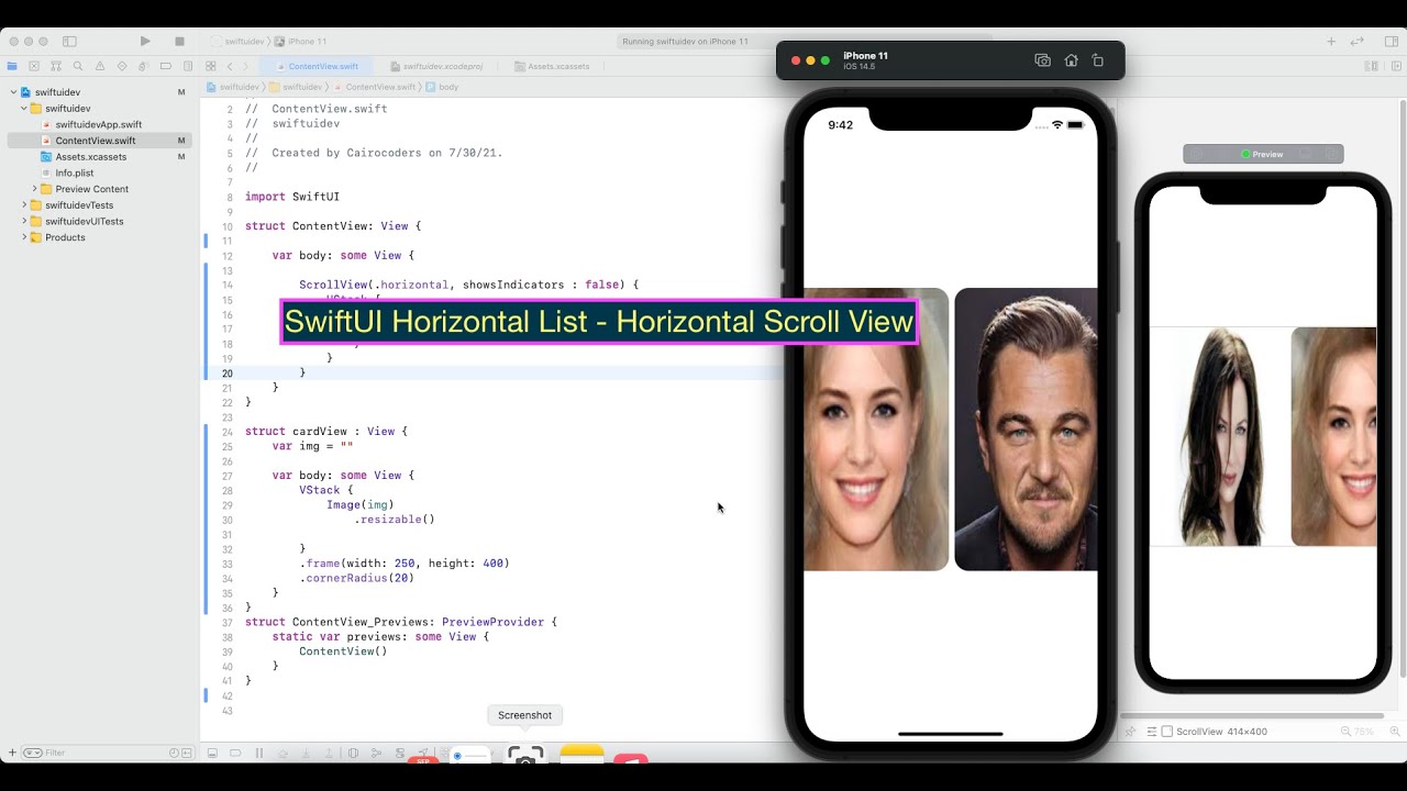 SwiftUI Horizontal List - Horizontal Scroll View