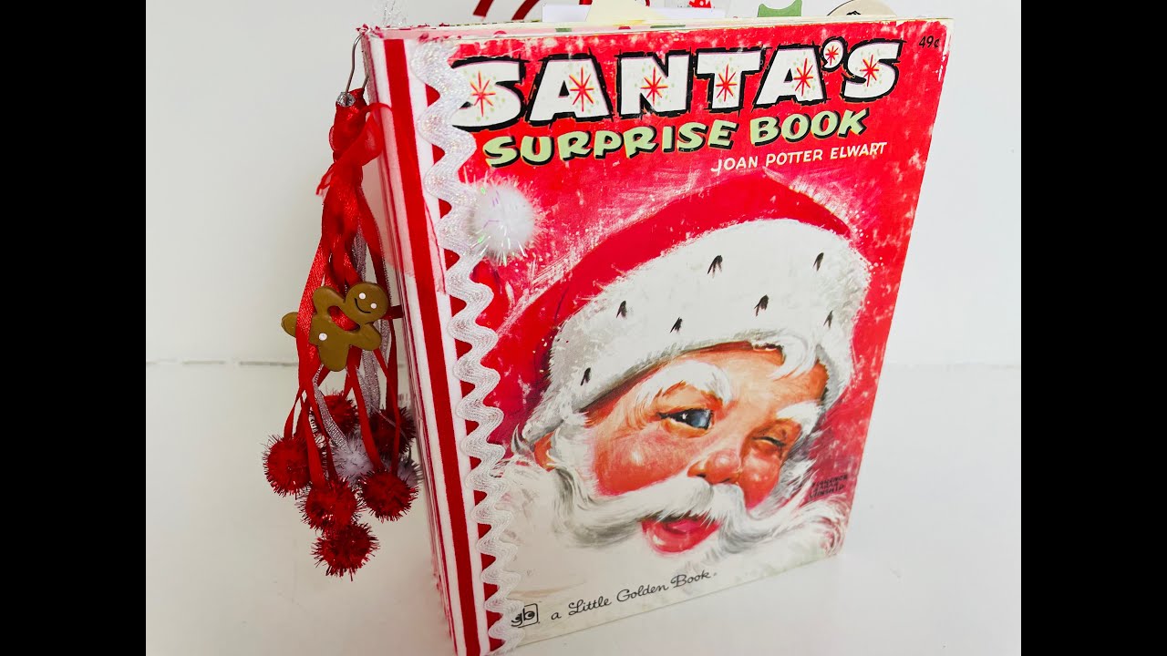 CHRISTMAS LITTLE GOLDEN BOOK JUNK JOURNAL, FEATURING OCTOBER AFTERNOON, DECEMBER DAILY