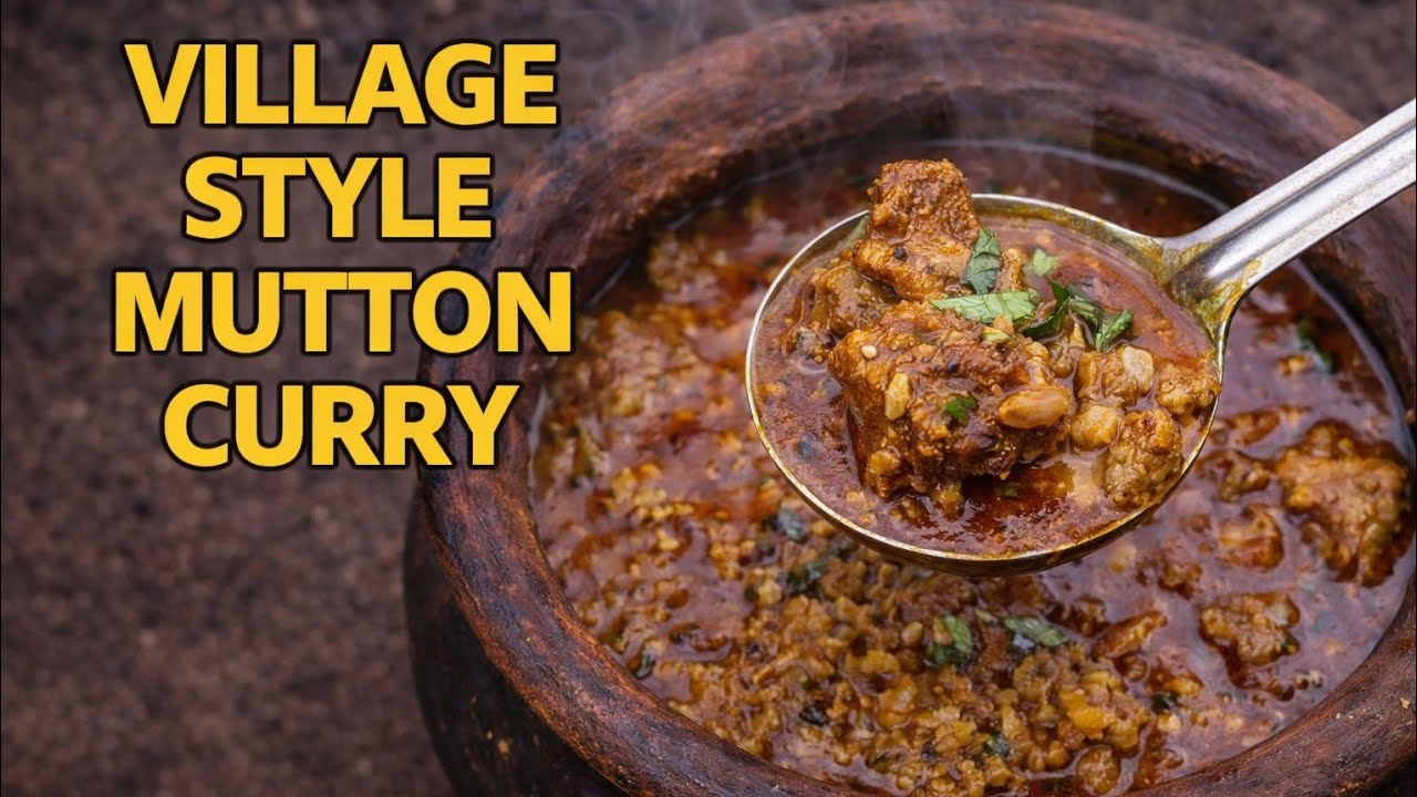 “Village Style Mutton Curry on Wood Stove | The Ganguly Way Cooking”