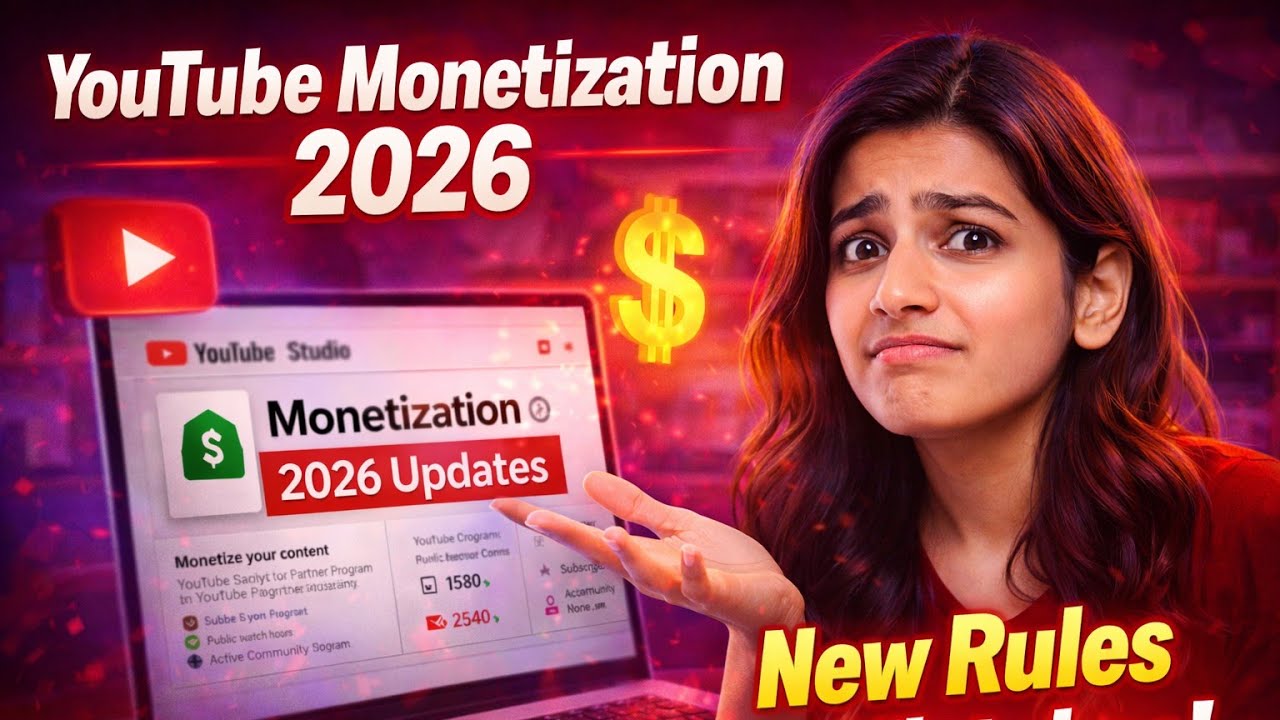 YouTube Monetization 2026 | New Rules, Eligibility & Common Mistakes (Hindi)