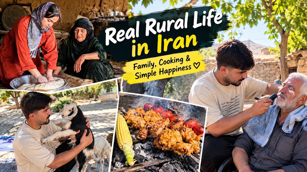 🌿 Real Rural Life in Iran | Traditional Bread, Family & Village Cooking 🍞