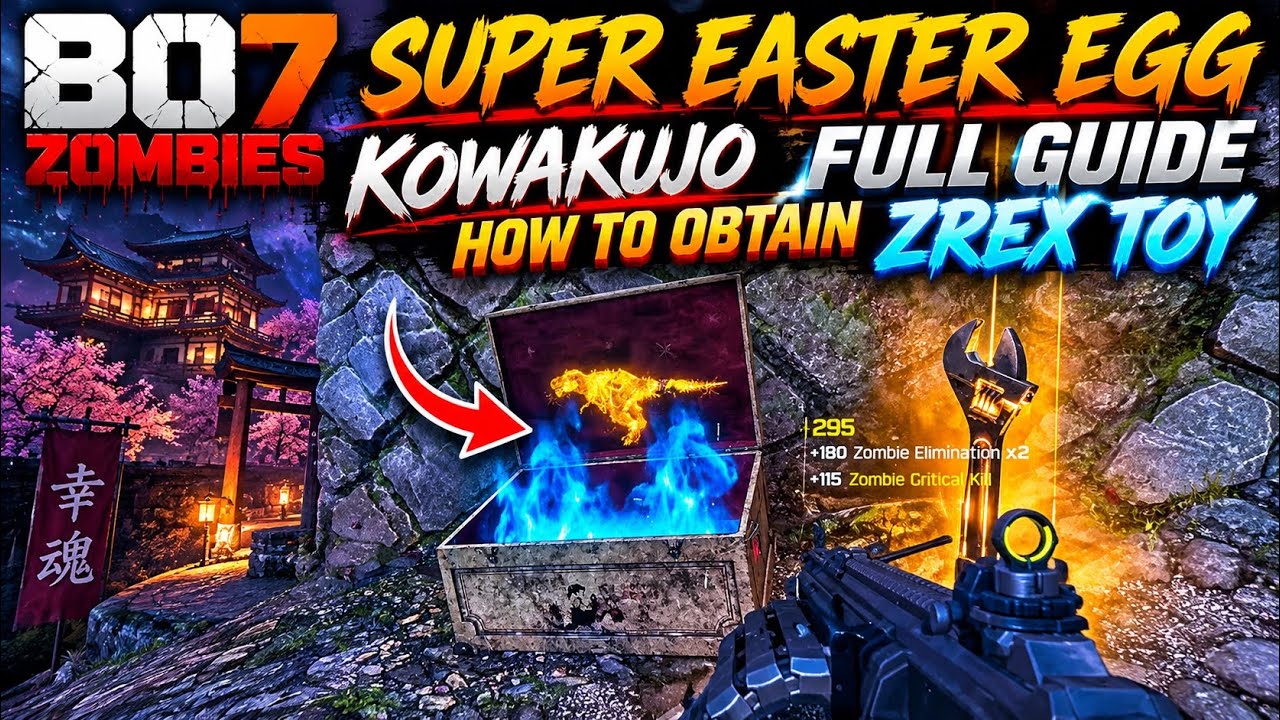 BO7 ZOMBIES: ПОЛНЫЙ ГАЙД ПО СУПЕР ПАСХАЛКЕ НА КАРТЕ KOWAKUJO &mdash; КАК ПОЛУЧИТЬ ИГРУШКУ ZREX #bo7zombies