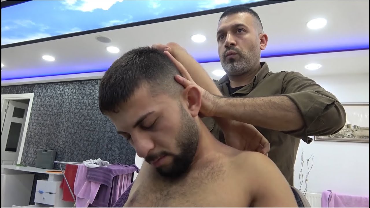 ASMR Turkish Barber Massage Compilation Hand Massage  Shoulder Massage  Back Massage