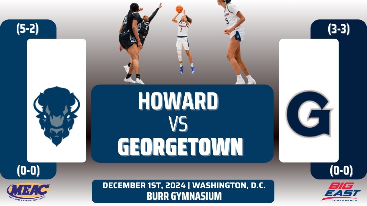 Howard vs Georgetown | NCAA Women's Basketball | 12.1.24