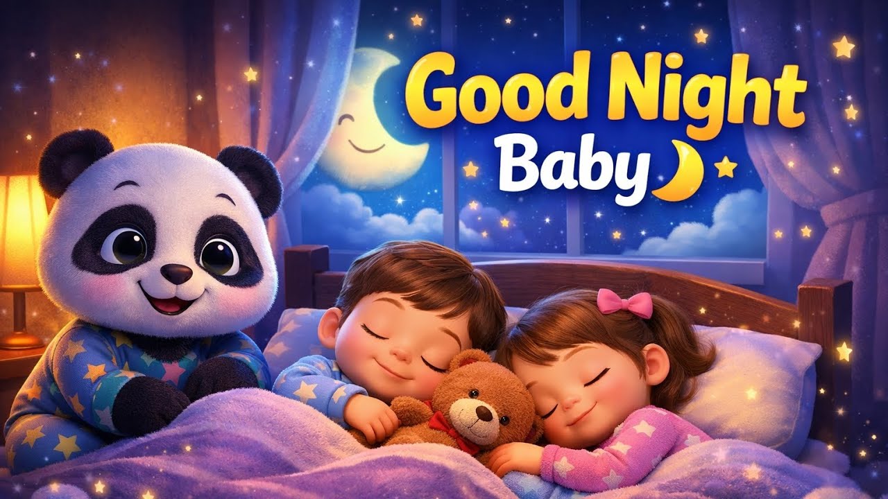 Baby Max & Mia Bedtime Lullaby 🌙 | Good Night Song for Babies | Panda Sleep Song