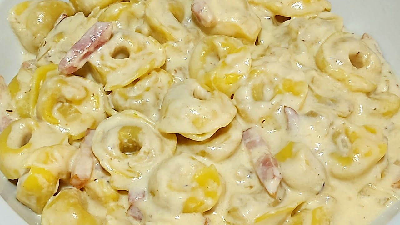👌PASTA TORTELLINI EN SALSA CARBONARA SENCILLA🍶// BEATRIZ COCINA