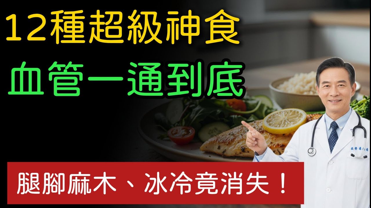 腿腳發麻、冰涼是「血栓」警訊！菜市場就有12種【超級神食】，每天吃一口，血管一通到底，腿腳麻木、冰冷竟消失！