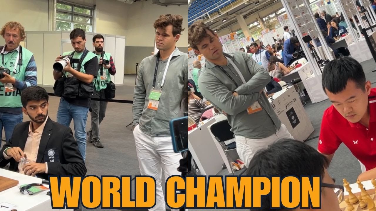Magnus Carlsen Watches Gukesh And Ding Liren Play