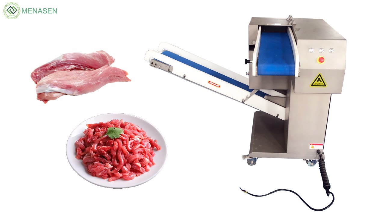 MNS-QS300 Fresh Beef Pork Meat Sausage Cutting Machine| Automatic Meat Strips Shredding Machine