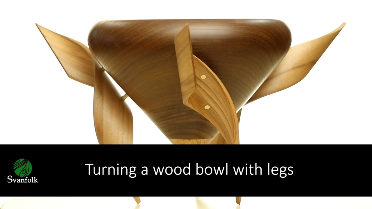 Turning a wood bowl with veneer legs