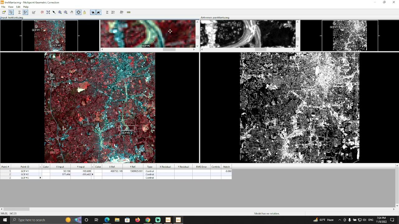 ERDAS IMAGINE Correct the coordinates of an uncorrected image and add a coordinate system