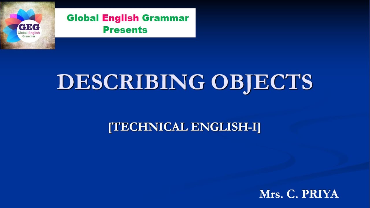 Describing Objects