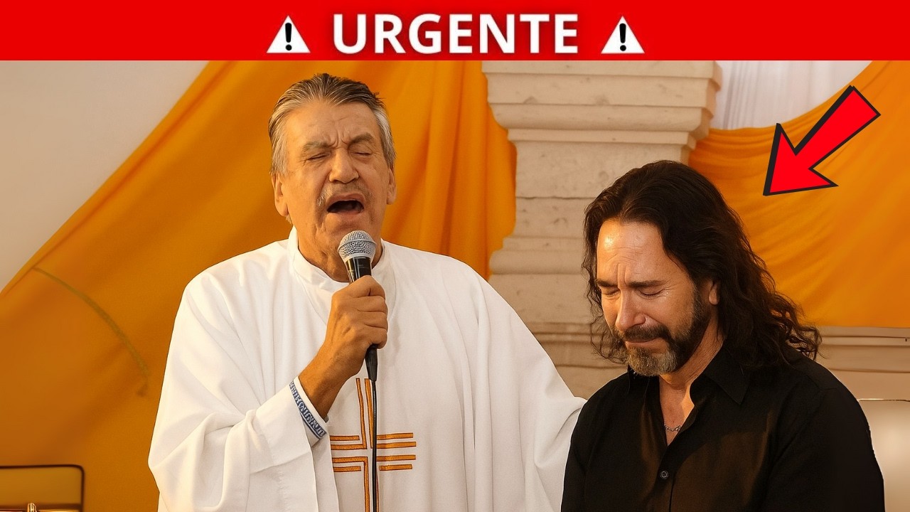 Marco Antonio Solís rompe en llanto tras escuchar al Padre Pistolas cantar en la iglesia