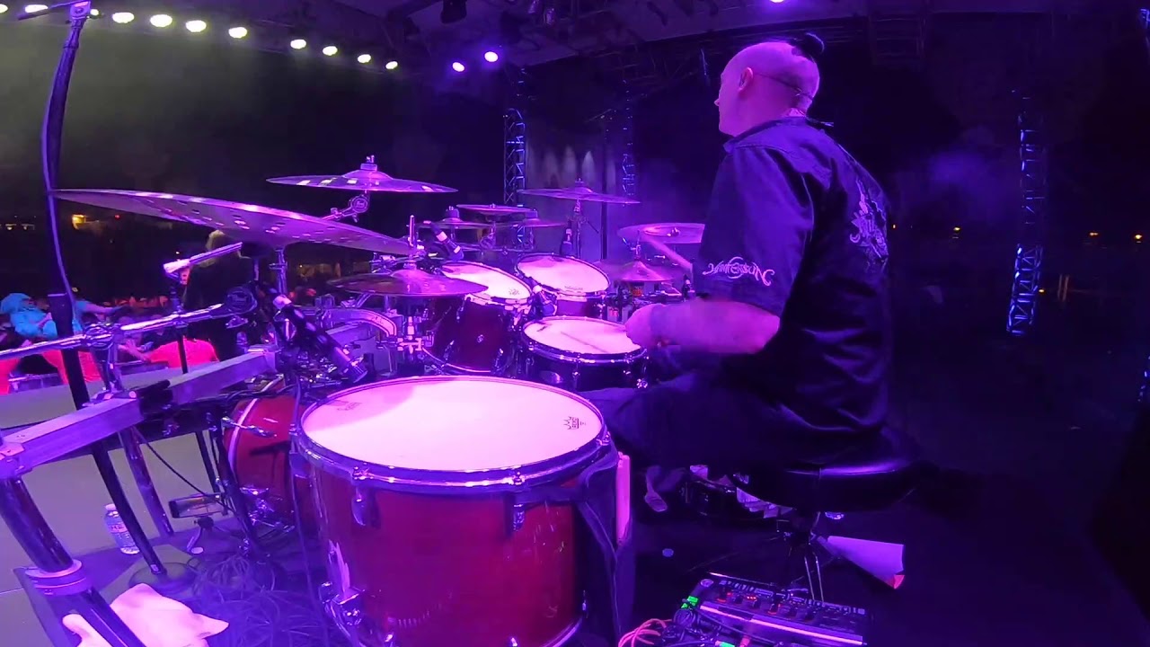 Heikki Saari live drumcam Wintersun 70000 Tons of Metal 