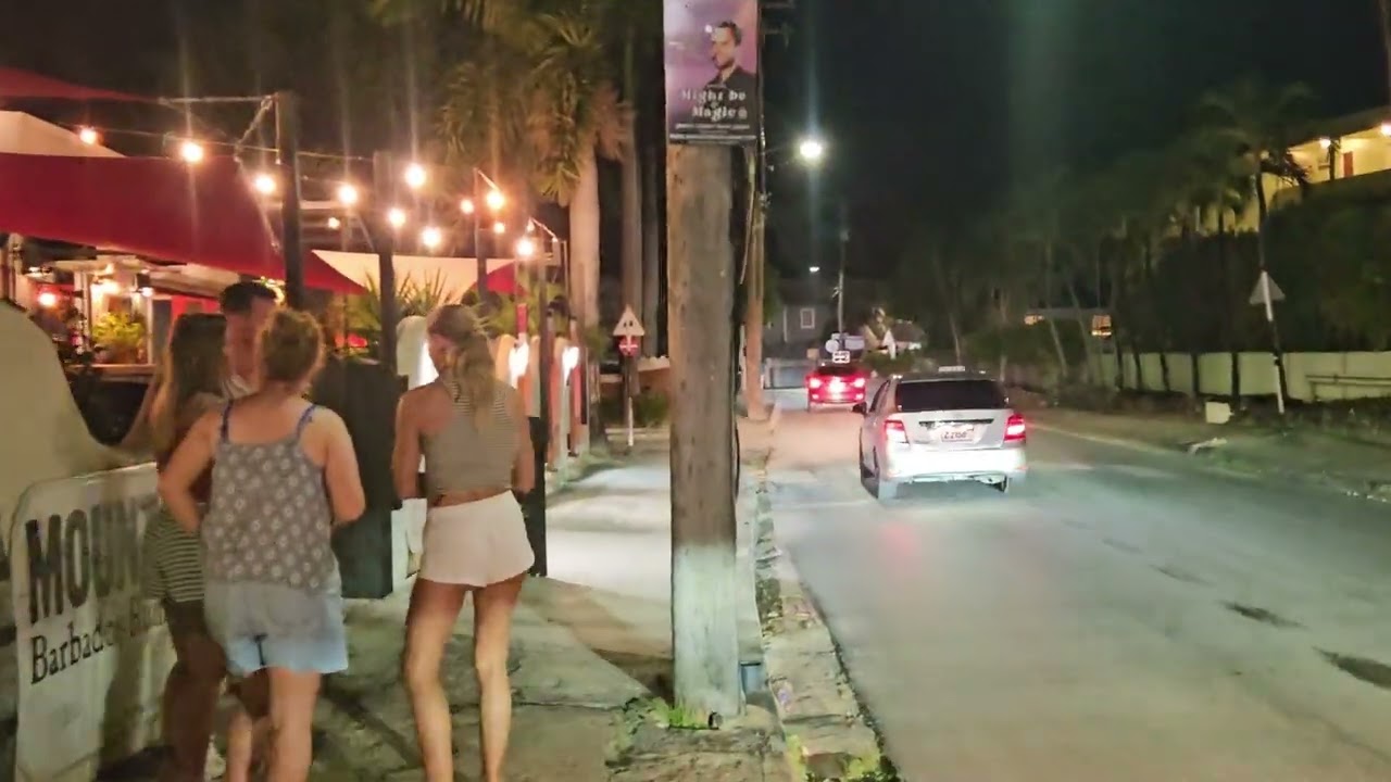A Night Walk Along Hastings Christ Church Barbados 🇧🇧 