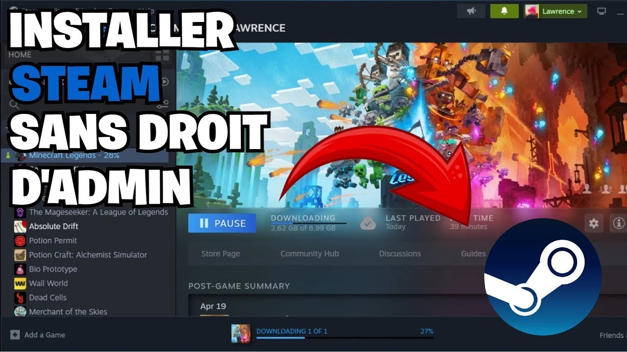 COMMENT INSTALLER STEAM SUR LE PC DU COLLEGE ! (no fake)