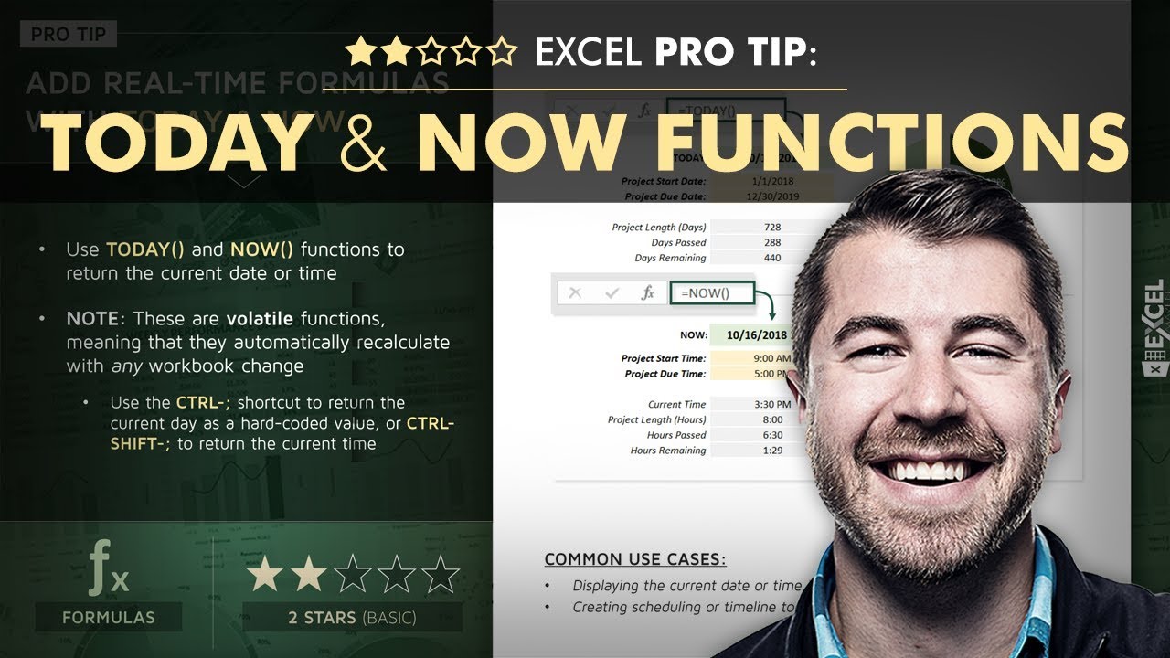 EXCEL PRO TIP: Real-Time Tools with TODAY & NOW