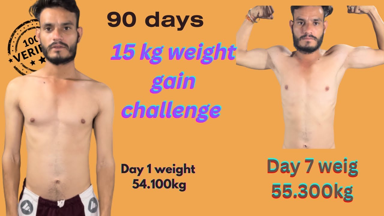 15 kg weight gain challenge in 90 days naturally // natural transformation #workoutchallenge #gym