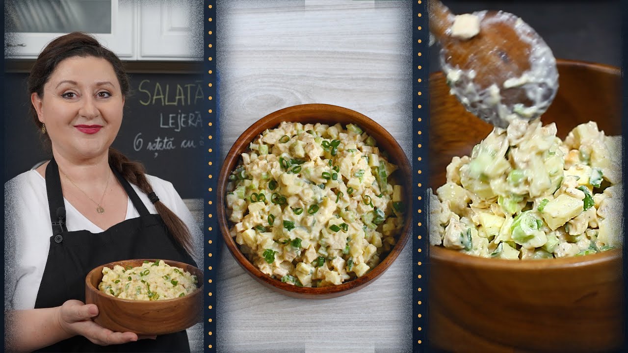 Cum faci în 5 minute o salată de pui cu măr și țelină, lejeră și gustoasă? | Laura Laurentiu