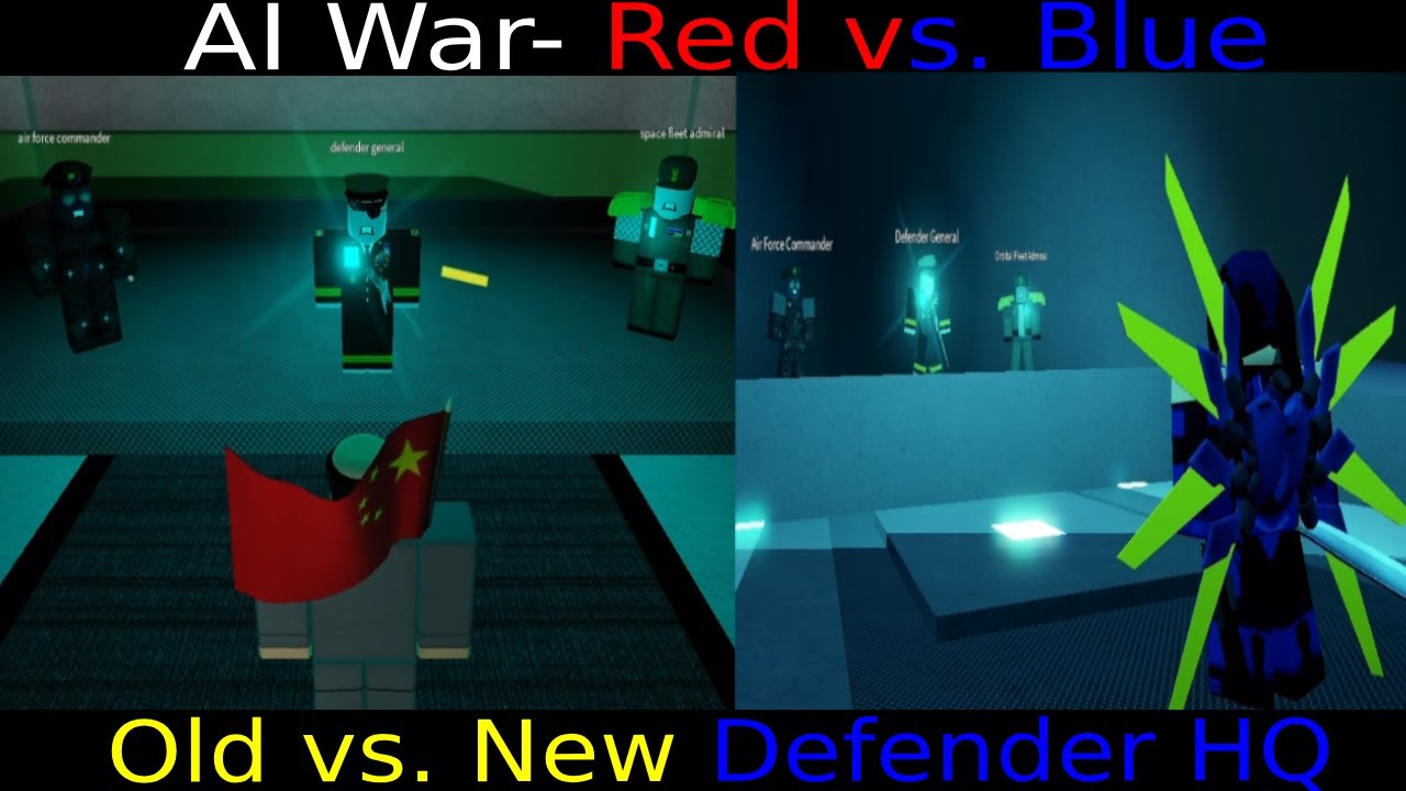 AI War- Red vs. Blue (Old vs. New Defender HQ)