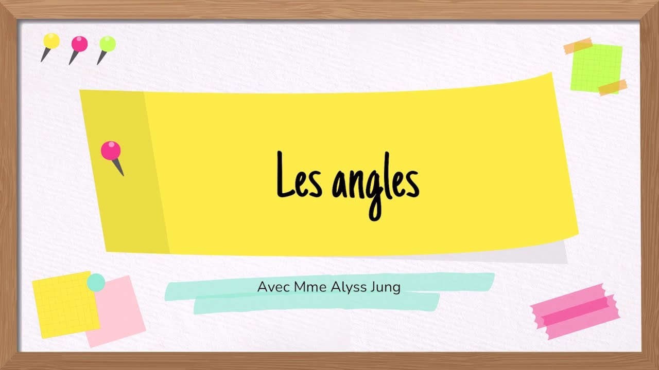 Les angles et les types d'angles