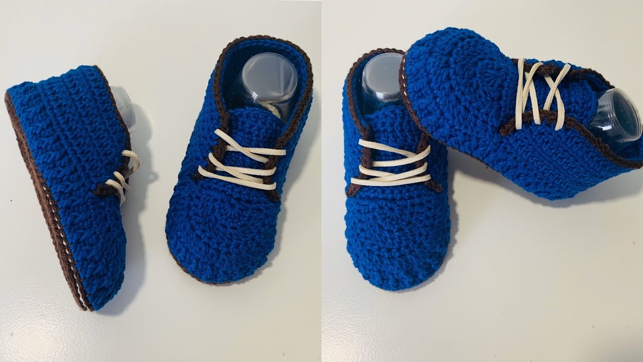 Botas tejidas a crochet para bebe 9 a 12 meses | Paso a paso | tejidos Bebe