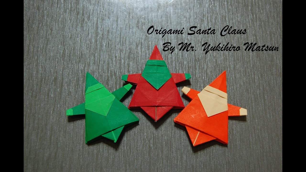 Origami Christmas Santa Claus - How to fold an Origami Santa Claus