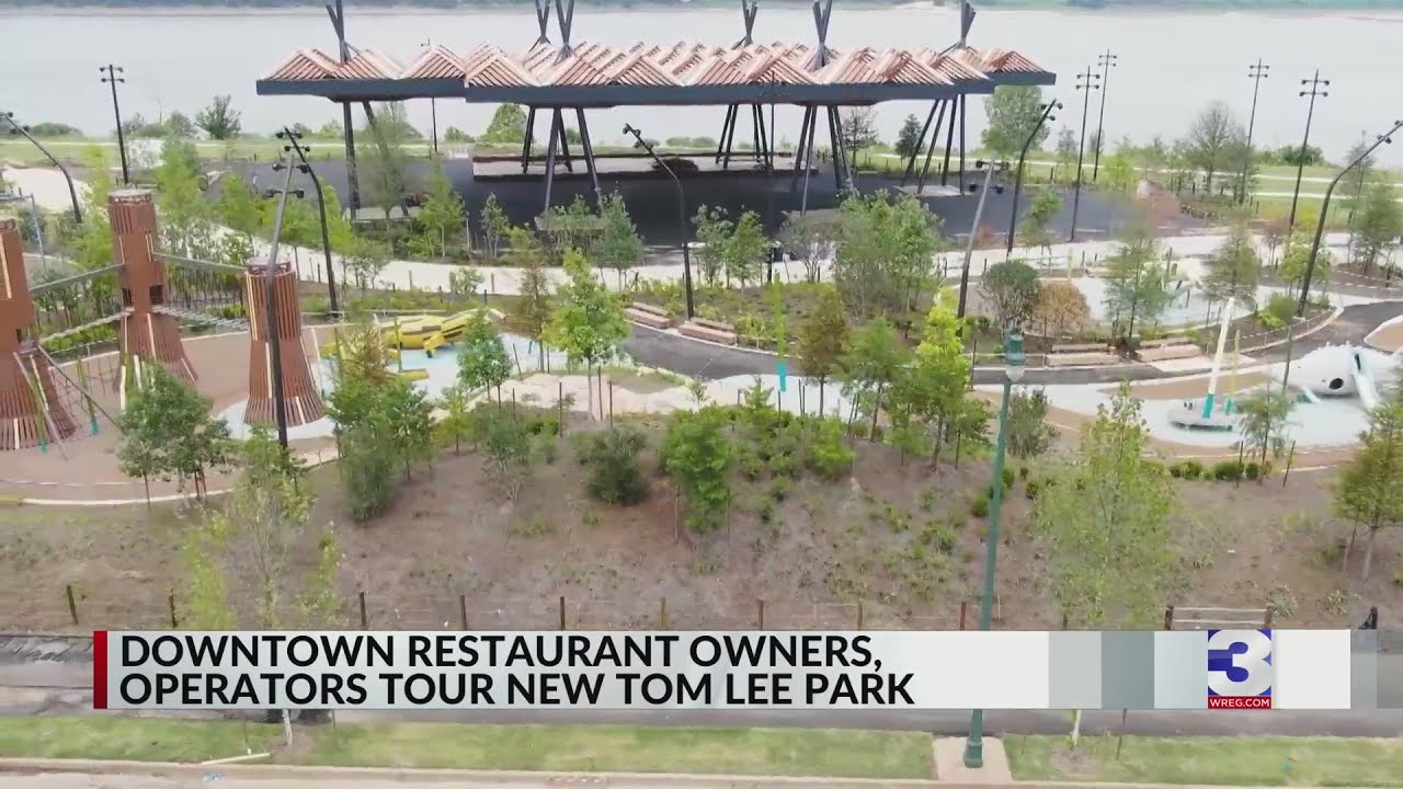 Downtown restaurant owners, operators tour new Tom Lee Park before opening