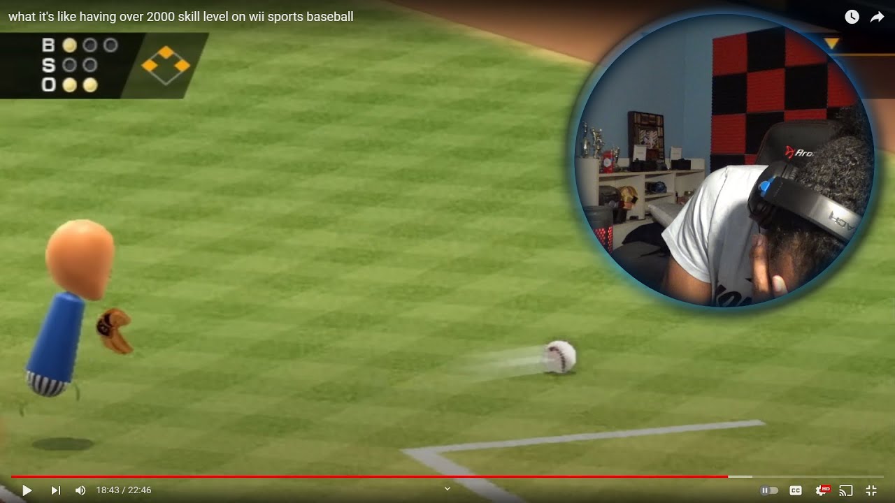 Каково это — иметь уровень мастерства выше 2000 на Wii Sports Baseball | (Skylight Reacts)