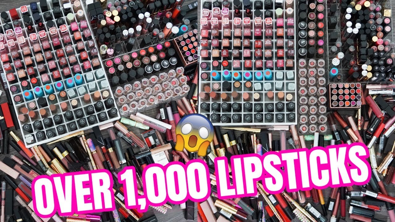 BIGGEST LIPSTICK DECLUTTER EVER | MAKEUP DECLUTTER 2018