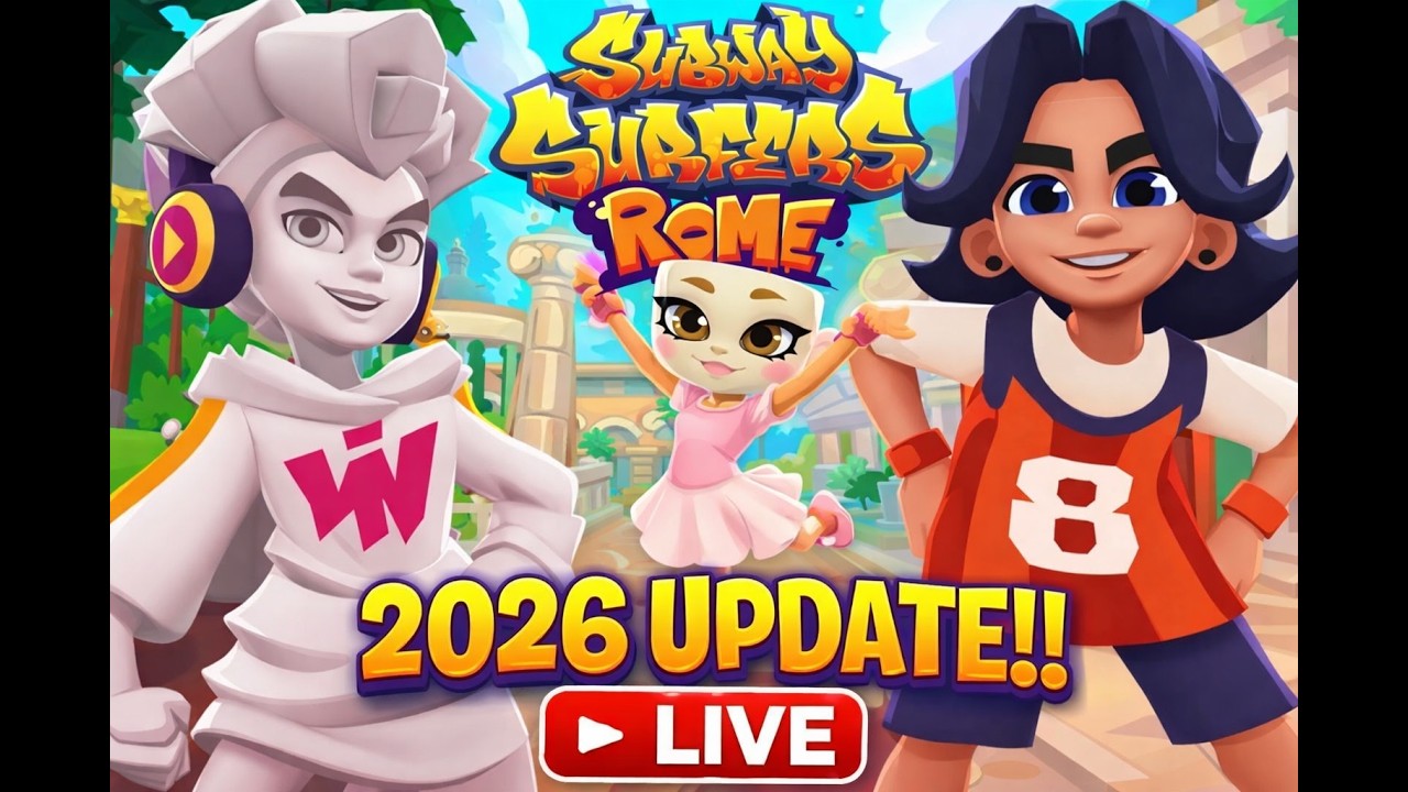 Subway Surfers Rome 2026 Live 🔴 | New Update Gameplay & High Score Run |#shorts#live#subwaysurfe