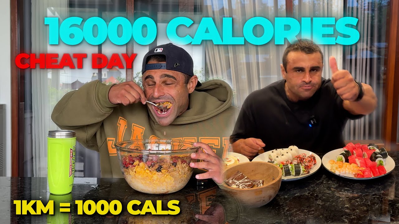 Пробежать 1 км, съесть 1000 калорий.