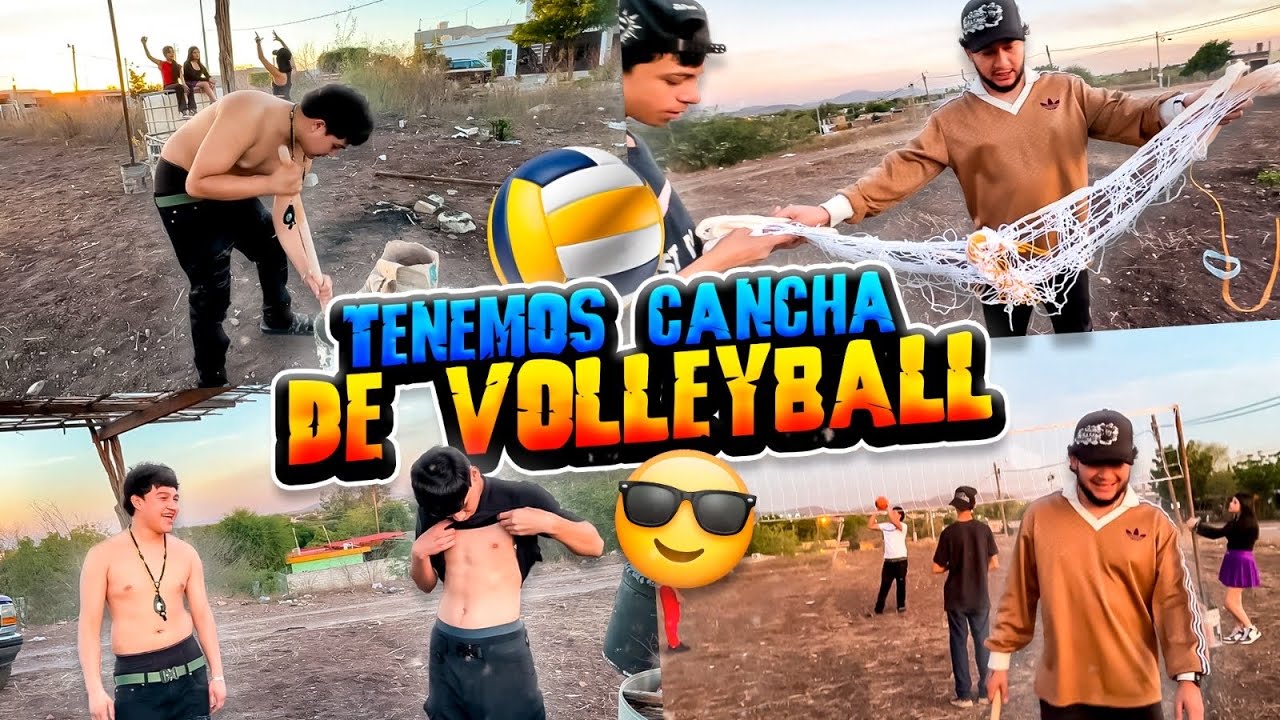 APRENDE HACER UNA CANCHA DE VOLEIBOL FÁCIL Y BARATA CON SOÑADORES 🏐 / Grillo La Duda 