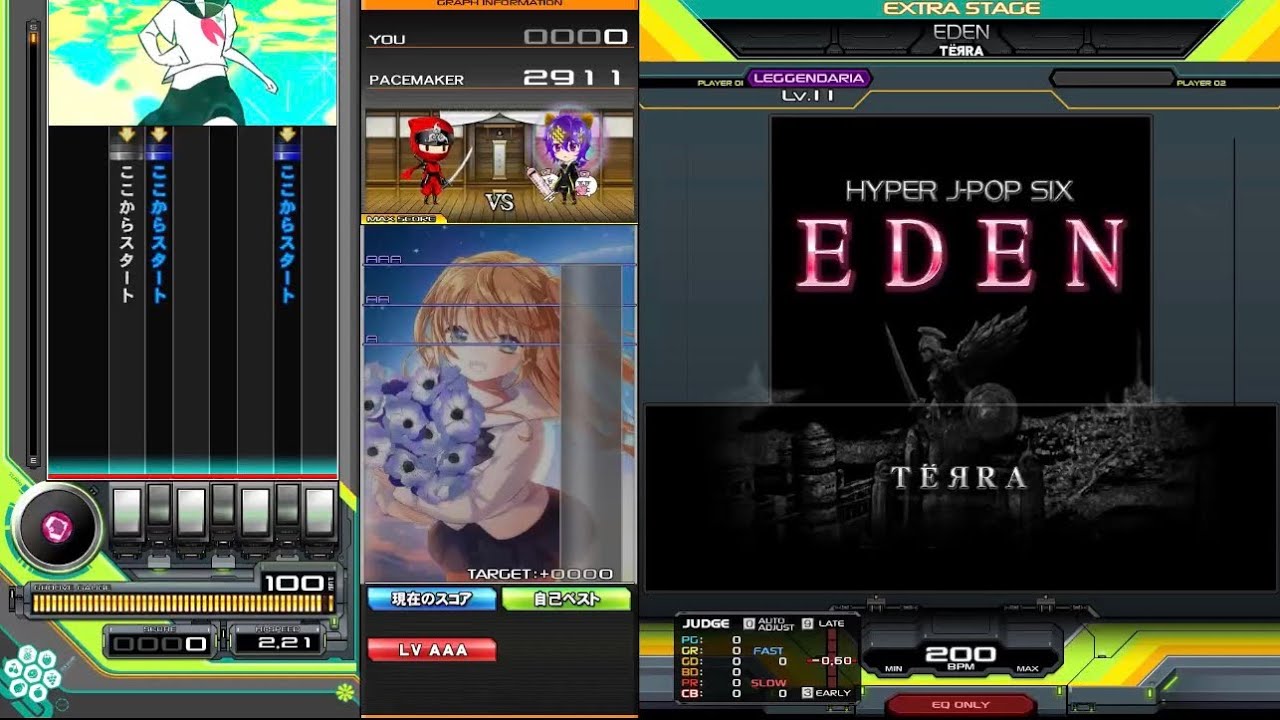 【beatmania iidx】 EDEN SP LEGGENDARIA EX-HARD AAA+44 (TEKARU)