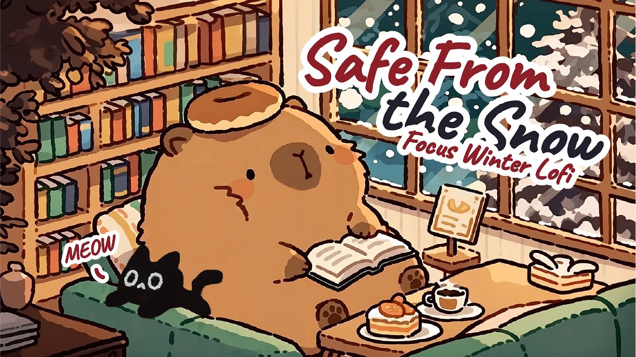 Safe From the Snow ❄️ Capy's Focus Winter Lofi for Study, Concentration & Deep Focus