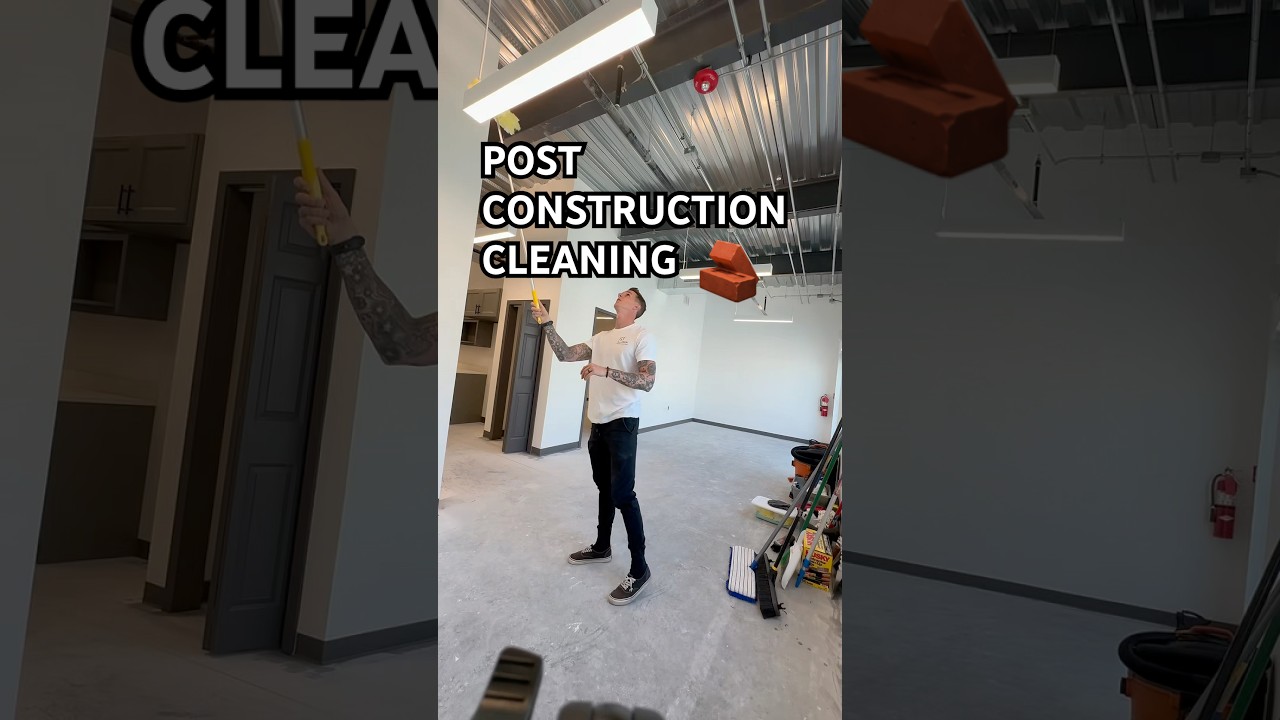 Post Construction Cleaning 🚧 #cleaning #postconstructioncleaning #commercialcleaning #cleanwithme