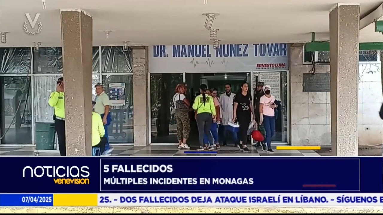 Cinco fallecidos por múltiples accidentes en Monagas - 7 de abril de 2025