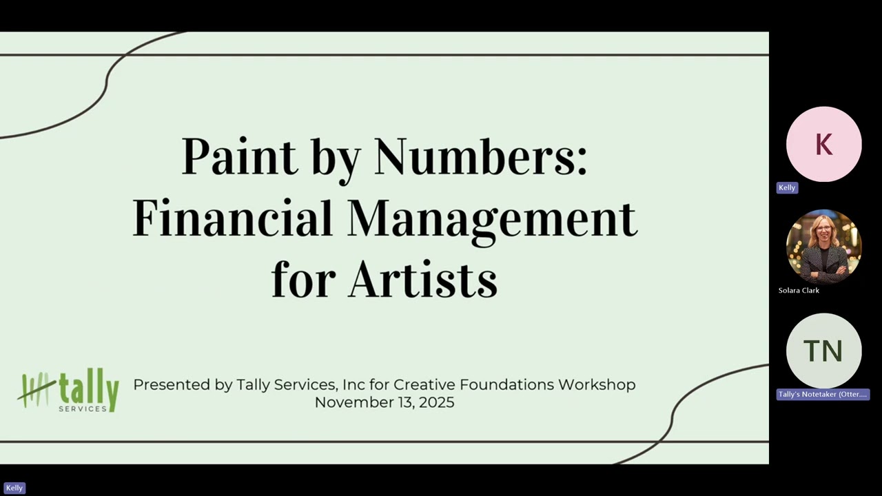 Creative Foundations Workshop   Paint by numbers 10 2025   Video  Recording