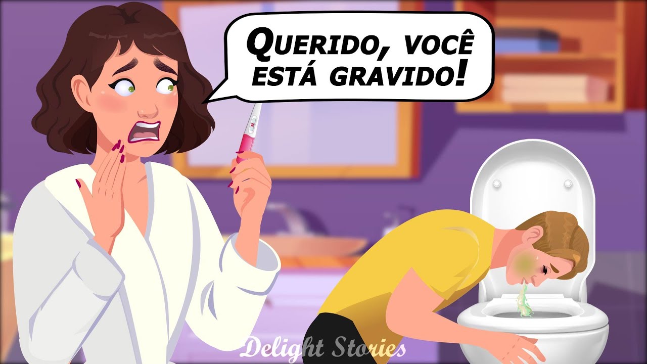 O teste de gravidez do meu marido deu positivo!