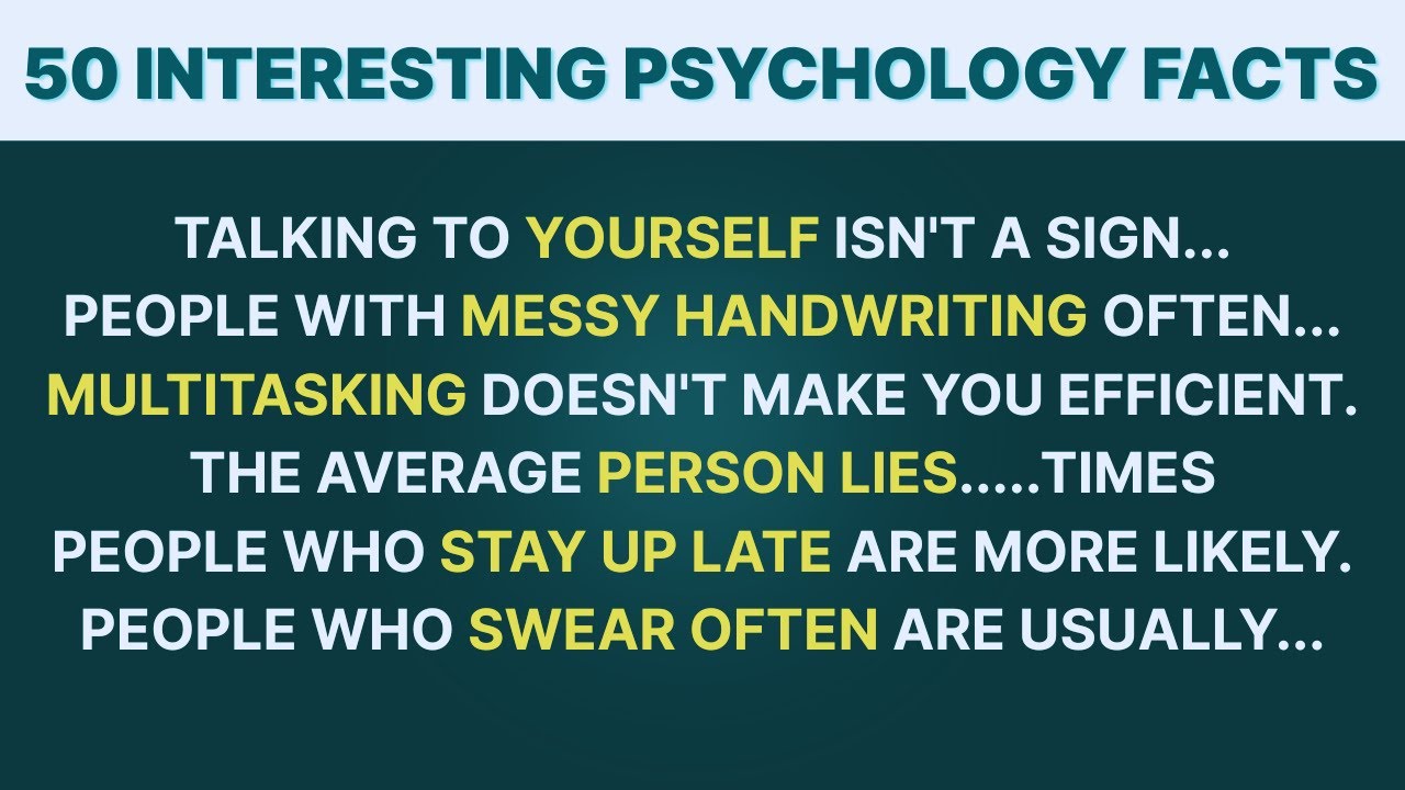 50 Interesting Psychology Facts About Human Behavior You Never Knew About